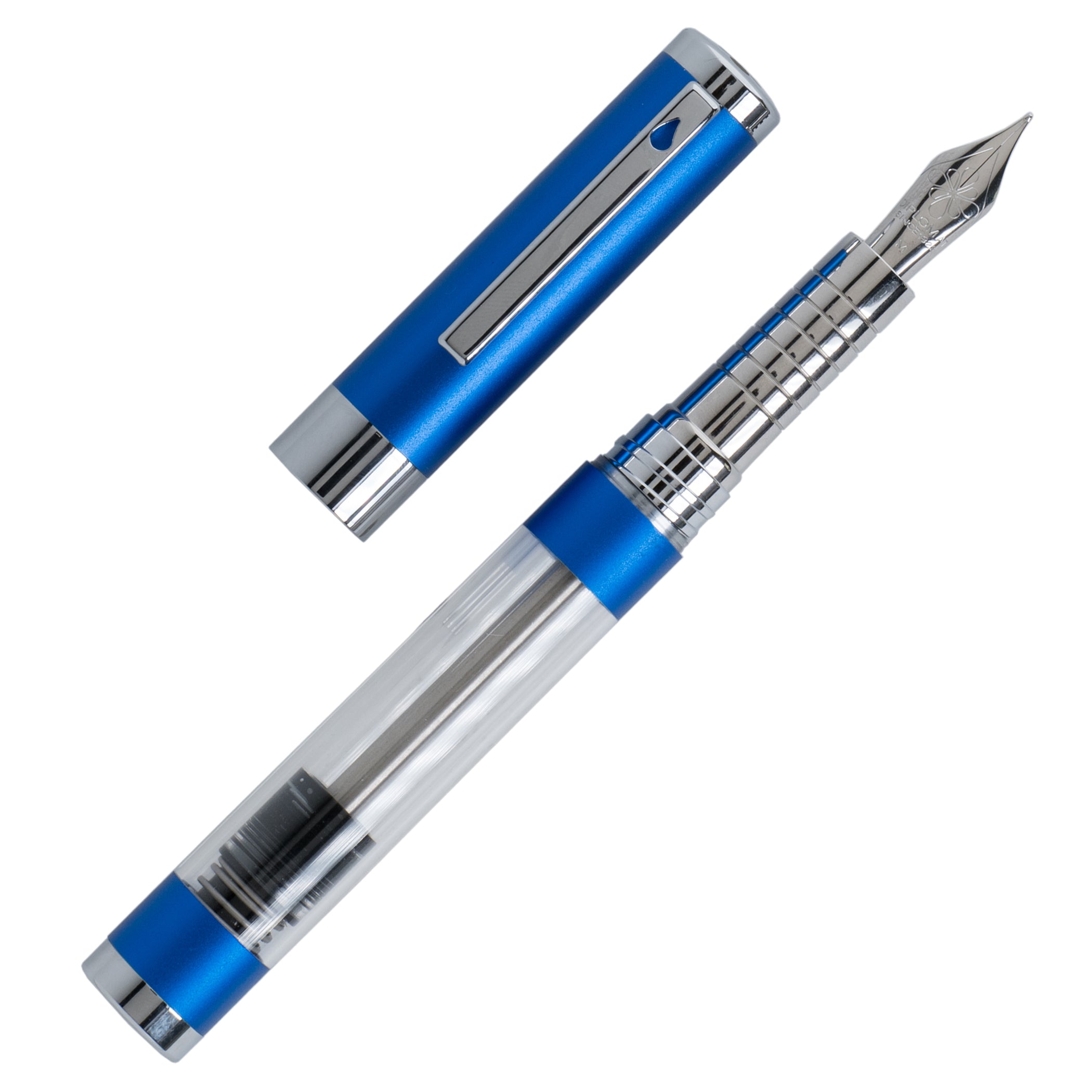 Diplomat Nexus Demo Blue Chrome Numbered Edition Fountain Pen