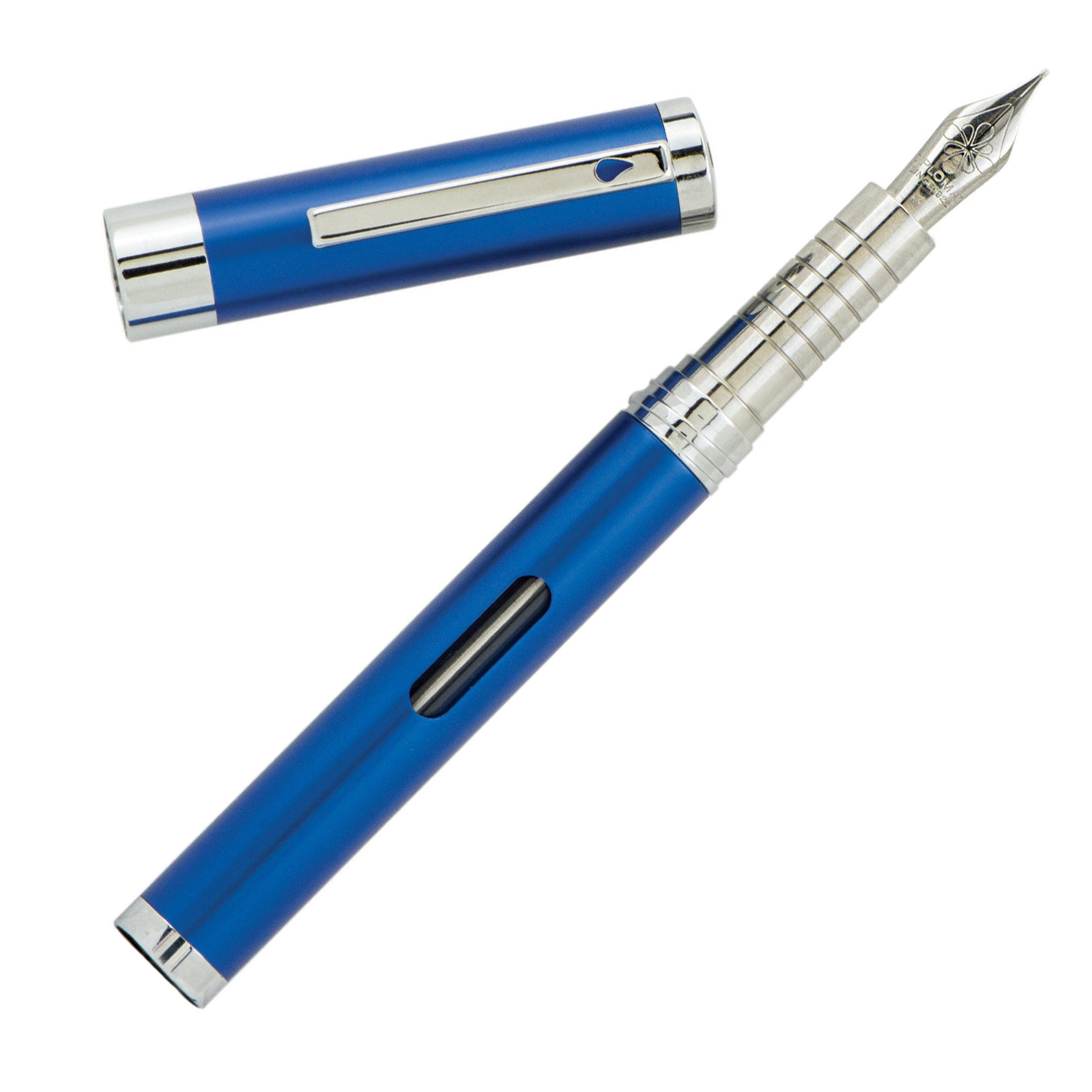 Diplomat Nexus Blue Chrome Fountain Pen