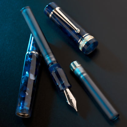Delta Reservoir 2.0 Numbered Fountain Pen Blue/Grey Special Resin 925
