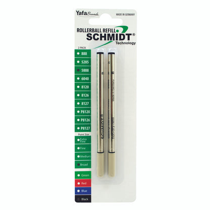 Schmidt® 5888 Safety Ceramic Rollerball Refill Broad Point 1.0mm, Metal Tube, 2pk