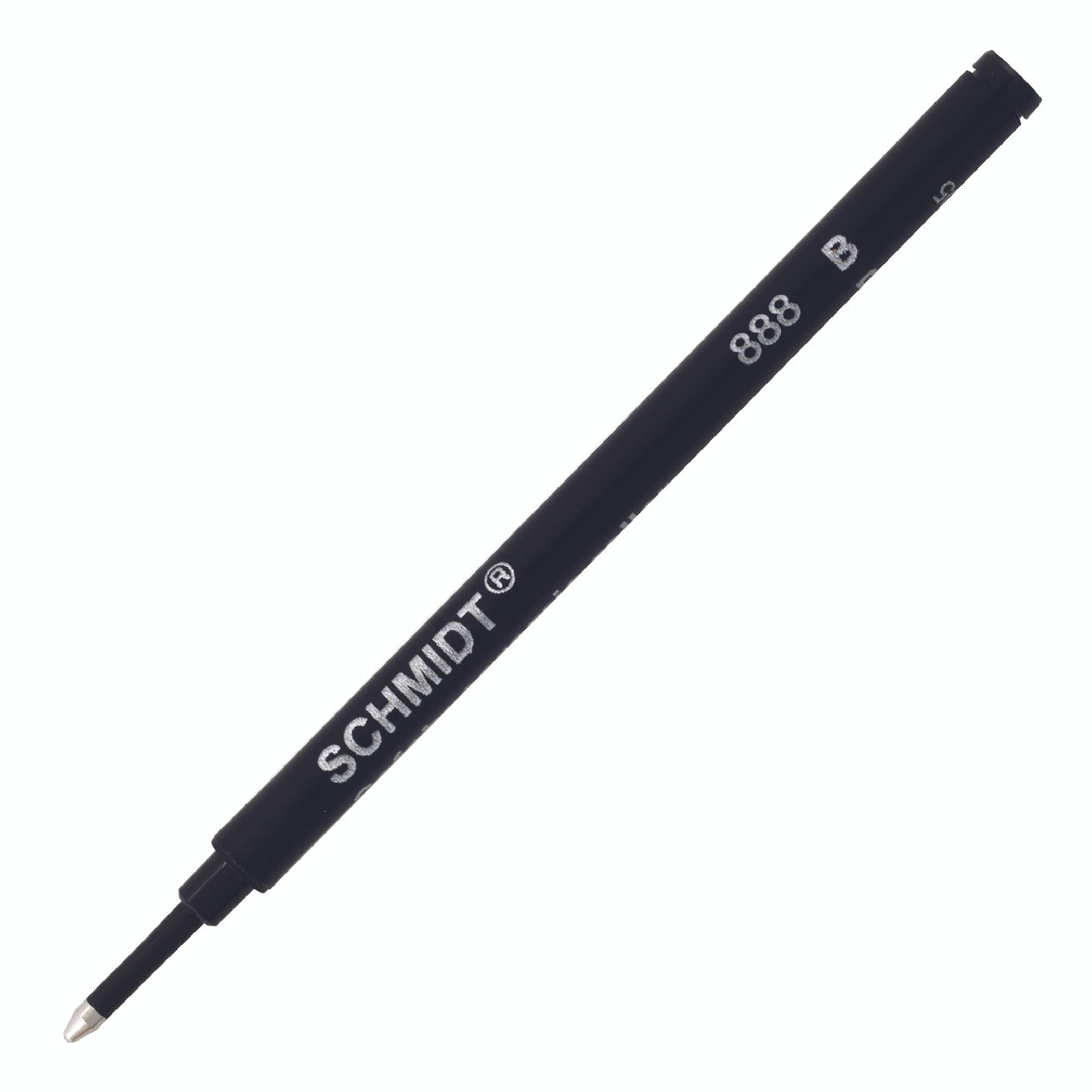 Schmidt® 888 Safety Ceramic Rollerball Refill, Black Broad Point 1.0mm Plastic Tube, 2pk