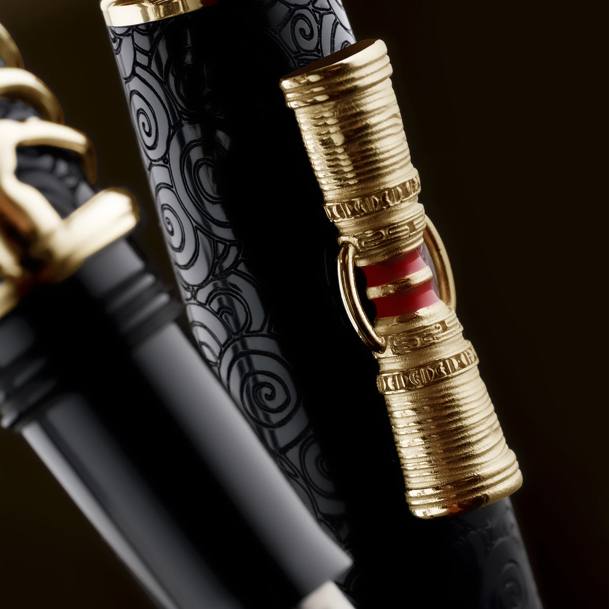 Delta Indigenous People Simbu Vermeil Rollerball Pen Black Limited Edition(88)