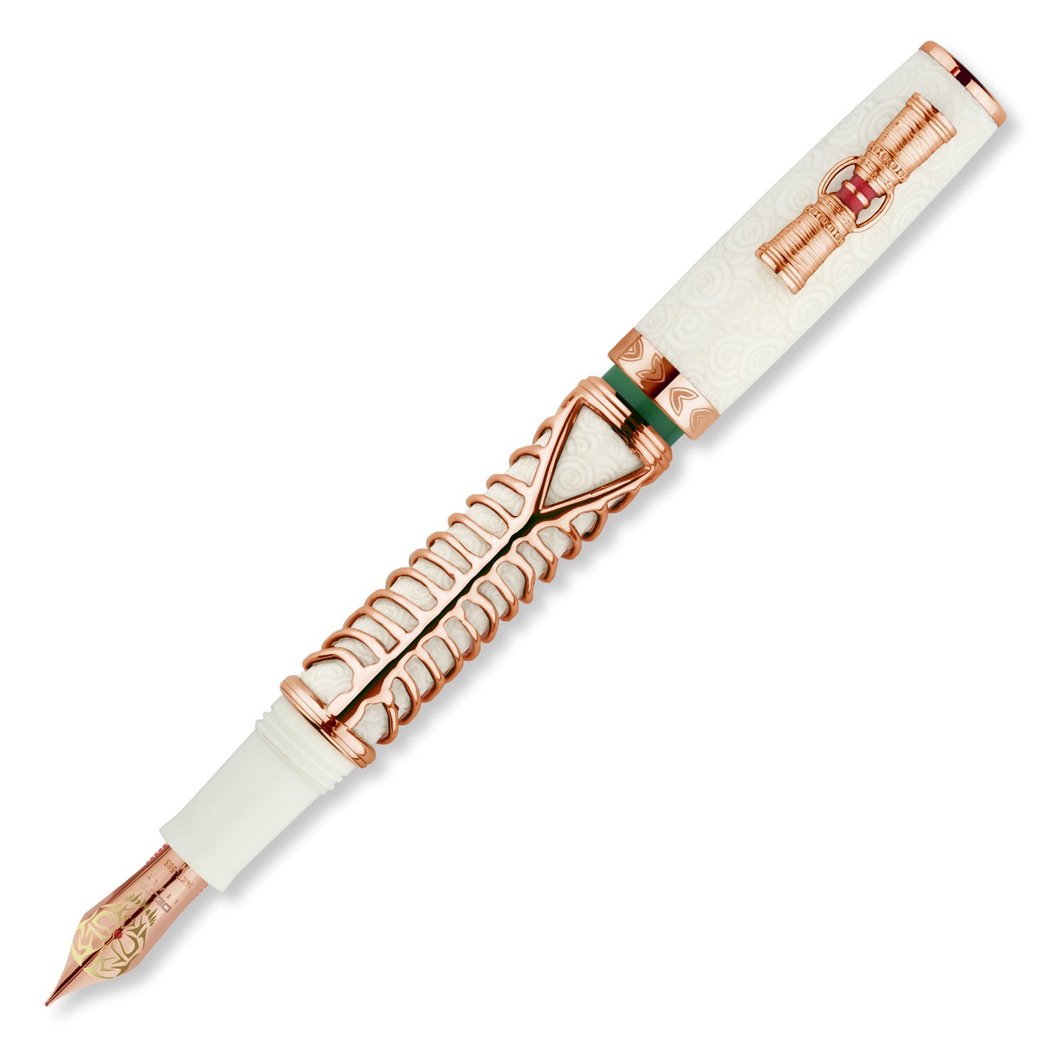 Delta Indigenous People Simbu Rose Vernell Fountain Pen White Limited Edition(88)