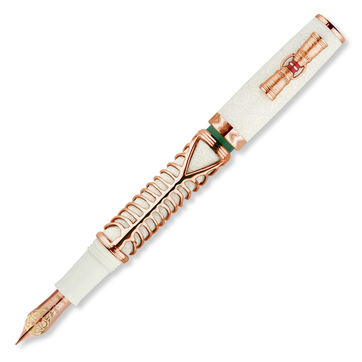 Delta Indigenous People Simbu Rose Vermeil Fountain Pen White Limited Edition(88)