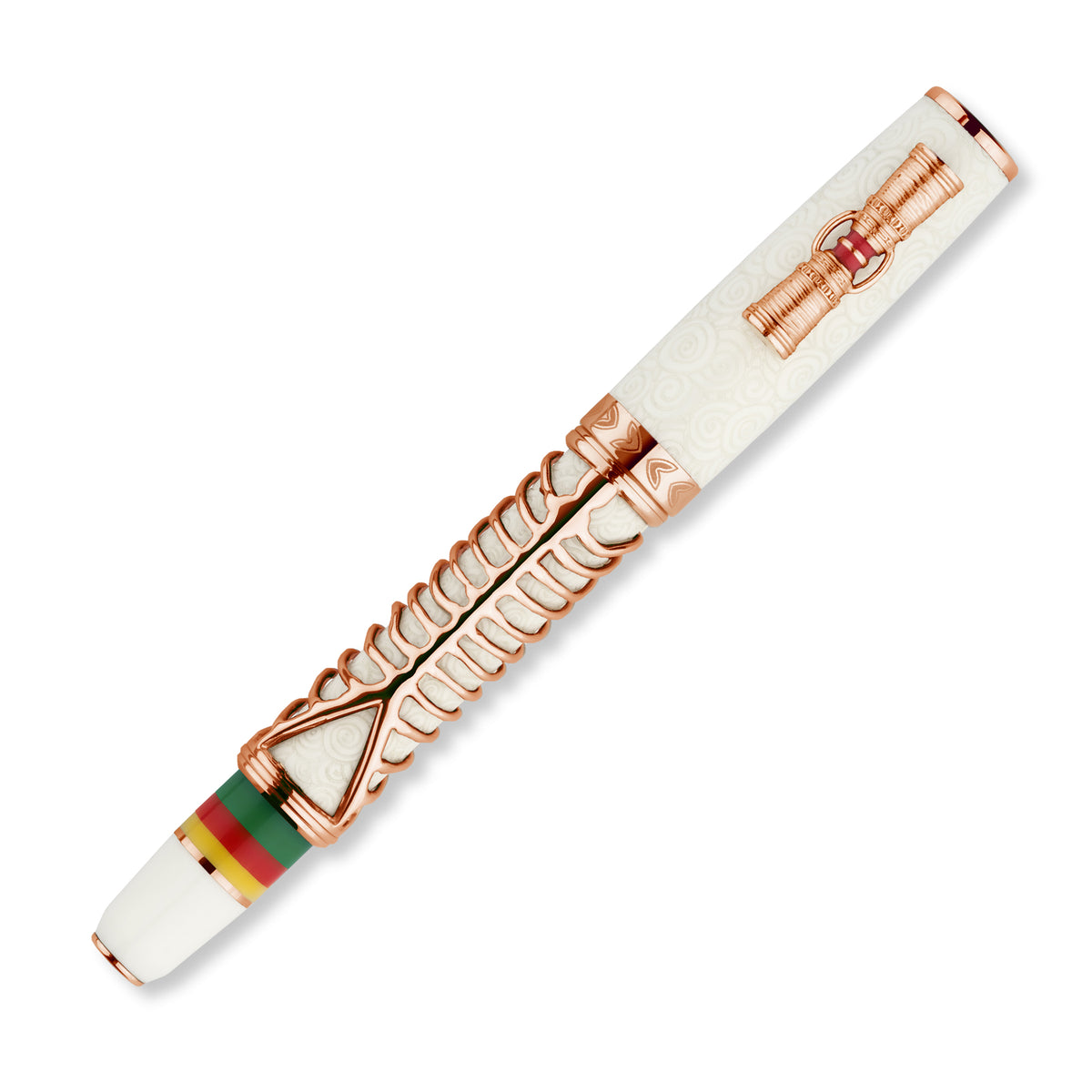 Delta Indigenous People Simbu Rose Vermeil Fountain Pen White Limited Edition(88)