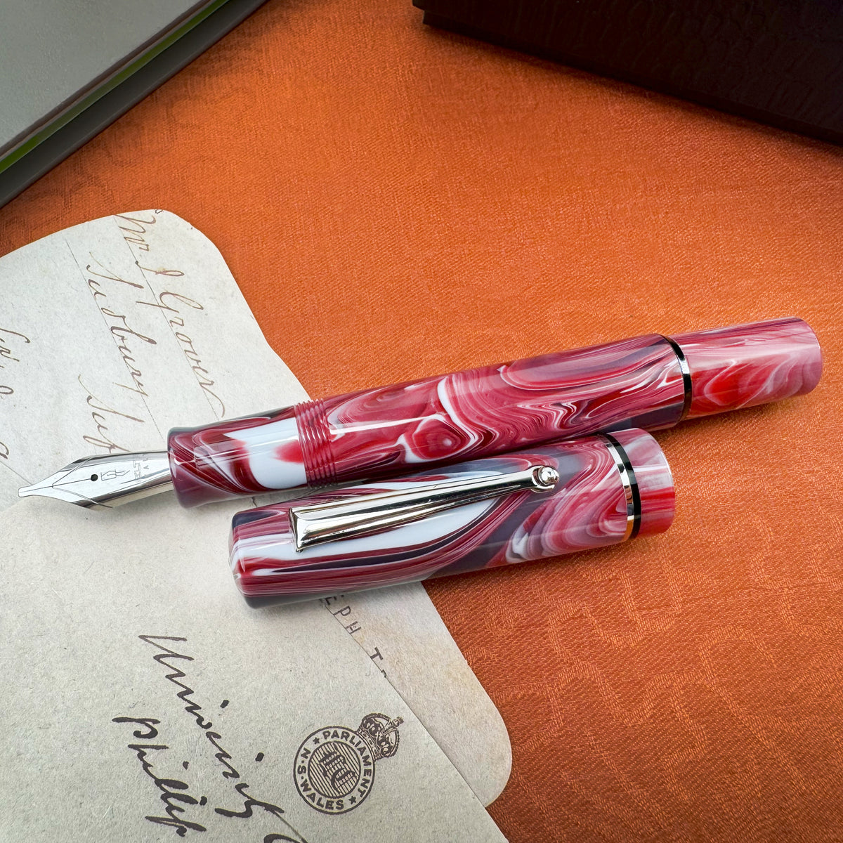 Delta Spaccanapoli Fountain Pen Ruffo(Pink Swirl)