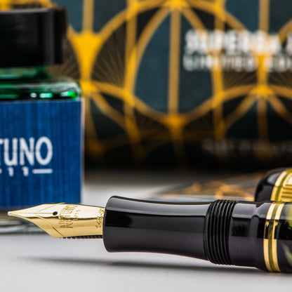 Nettuno Limited Edition|288 Superba Jade Fountain Pen 14Kt Gold Nib
