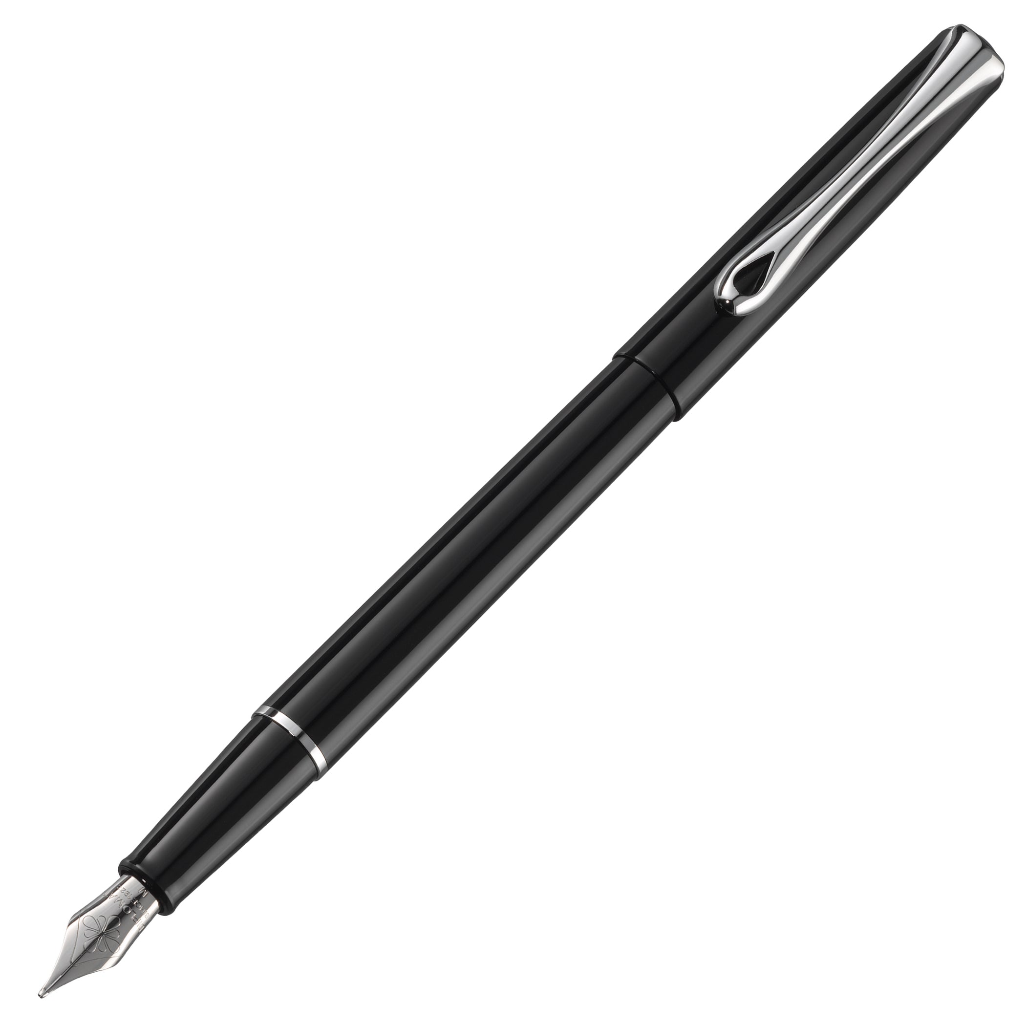 Diplomat Traveller Black Lacquer Fountain Pen