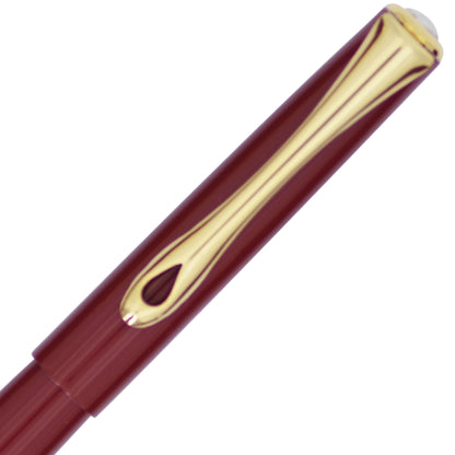 Diplomat Traveller Dark Red Gold Fountain Pen