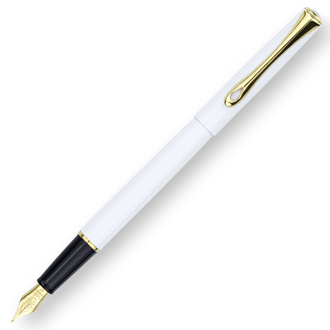 Diplomat Traveller Snowwhite Gold Fountain Pen