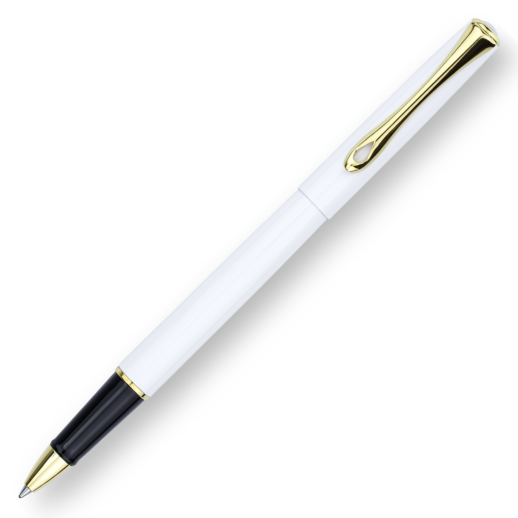Diplomat Traveller Snowwhite Gold Rollerball Pen