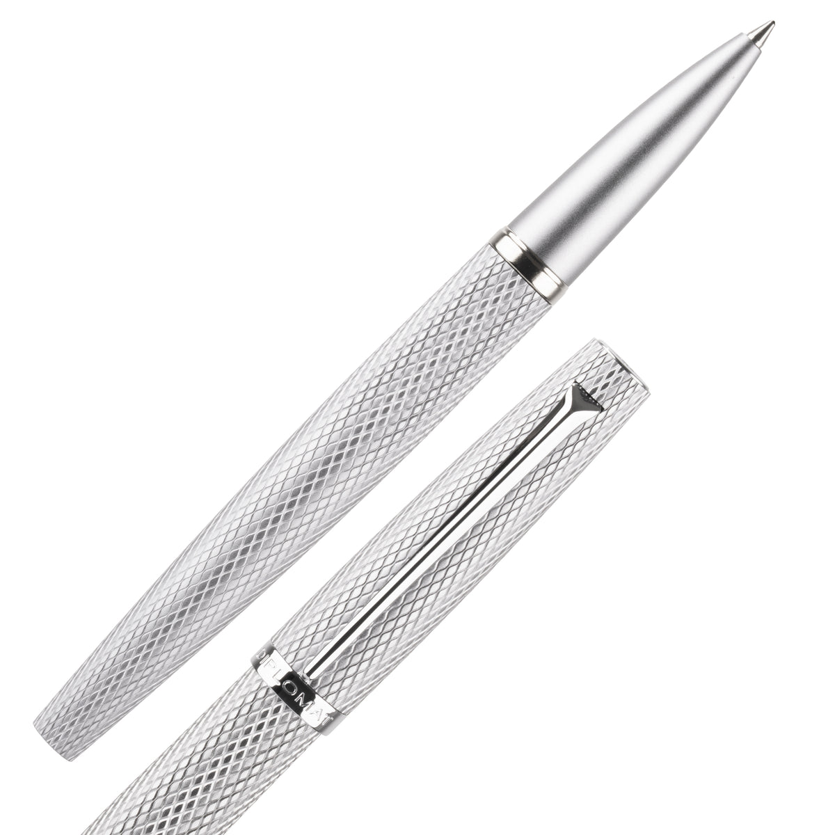 Diplomat Viper Silver Guilloche Rollerball Pen